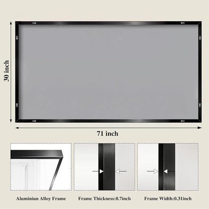 Koonmi Black Rectangle Wall Mirror, 30x71 Inch Bathroom Mirror, Aluminum Frame Vanity Mirror for Entryway, Living Room, Bedroom Bathroom, Hangs Horizontally or Vertically