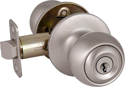 Design House 781880 Ball Keyed Entry Door Knob Satin Nickel