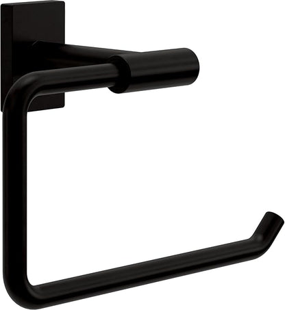 Franklin Brass Hartwell (1-Pack) Toilet Paper Holder, Euro Single Post Tissue Roll Wall Mount TP Storage, Matte Black Bathroom Decor, Accessories HRT50-MB