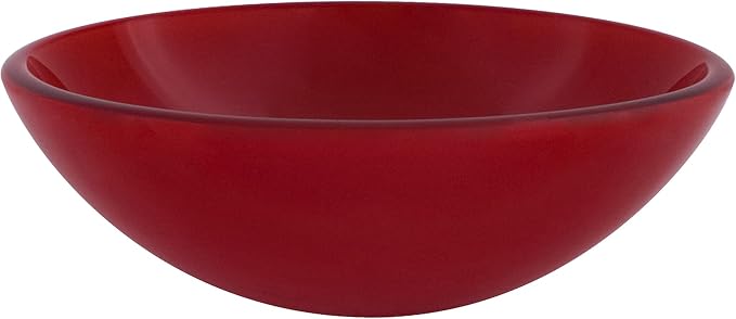 ROSSO Glass Vessel Bathroom Sink, TIG-8305