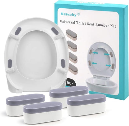 Universal Toilet Seat Bumpers, Suitable for Bidet Kits, 4 Pack Toilet Seat Spacers, Compatible with Most Toilet Models, Equipped with Durable Adhesive