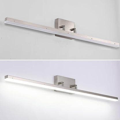 48in Modern LED Brushed Nickel Vanity Light Bar, Adjustable Bathroom Light Fixtures Over Mirror, Dimmable 46W 3200LM 5000K Cool White