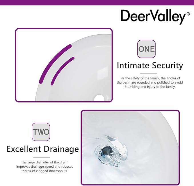 DeerValley 20x17 Inch Compact White Ceramic Pedestal Bathroom Sink with Overflow and Single Faucet Hole, Space-Saving Design, DV-1P523