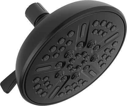 Delta Faucet 8-Spray Touch-Clean Matte Black Shower Head, Delta Shower Heads, Showerhead, Shower Head Black, 2.5 GPM Water Flow, Matte Black 75898BL