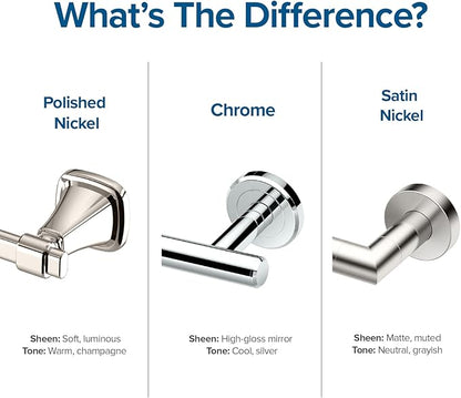Gatco 5465 Locke Single Robe Hook, Wall Mounted Hook for Bathroom Towels & Robes, Satin Nickel