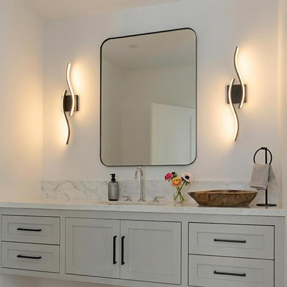 Vanity Light for Bathroom, 23.6 Inch Black LED Dimmable | Bathroom Lights Fixture Over Mirror, 5CCT Adjustable Color Temperatures Modern Wall Sconces for Bathroom Bedroom Living Room