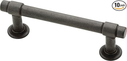 Franklin Brass Francisco (10-Pack) Cabinet Handles 3" Hole Center Pulls | Soft Iron Hardware Kitchen Door, Drawers, Dressers, Furniture P29520K-SI-B