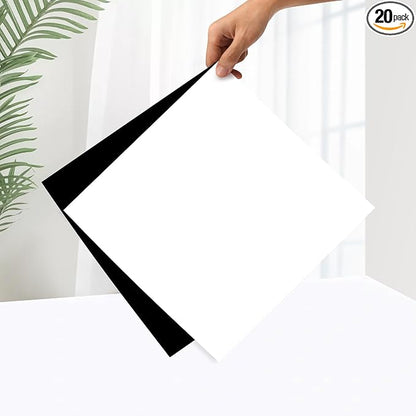 Lareko 20Sq.Ft Marble Peel and Stick Vinyl Floor Tiles,20 Tiles - 12" x 12",Waterfproof and Self Adhesive Vinyl Sticker Tiles,Laminate Flooring for for Kichen,Dining Room(Black 10pcs&White 10pcs)