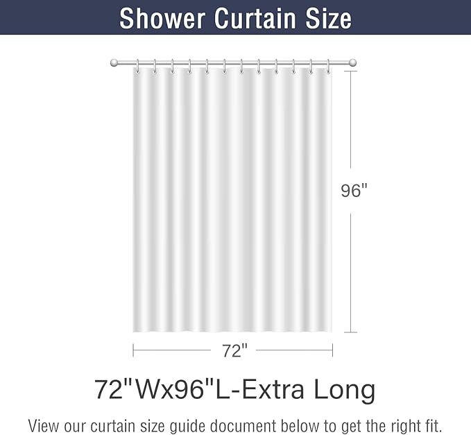 Brown Eucalyptus Leaf Long Shower Curtain, Brown Botanical Watercolor Plants Bathroom Curtain Bathtub Home Decor Waterproof Fabric Machine Washable with 12 PCS Hooks,72" Wx96 L