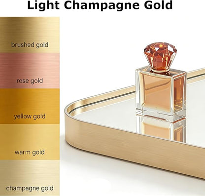 Gold Bathroom Mirrors for Over Sink 24"x36" 2 Pack | Brushed Champagne Brass Gold Vanity Mirror for Wall, Aluminum Frame, Anti-Rust, Tempered Glass