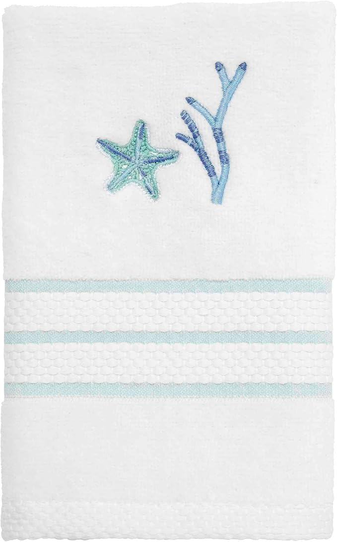 Avanti Linens - Fingertip Towel, Soft & Absorbent Bathroom Essentials, Sealife Home Decor (Ocean Friends Collection)