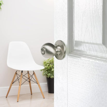 Design House 781864 Ball Privacy Bed and Bath Knob Satin Nickel