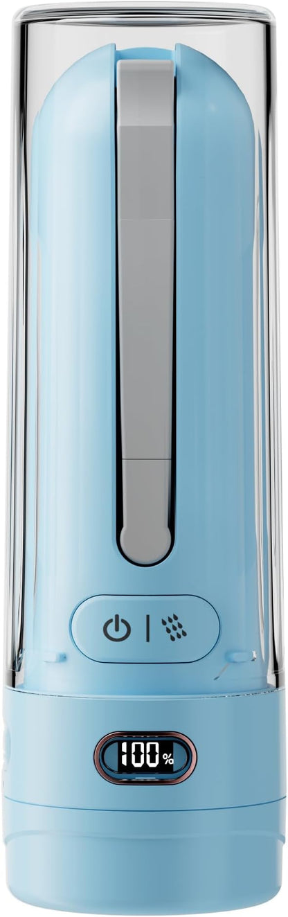 Electric Portable Bidet for Travel & Outdoor Camping, Sky Blue | Pocket size whisper-quiet handheld sprayer 3 pressure modes 1600mAh Long-lasting Battery USB-C Rechargable IPX7 Waterproof