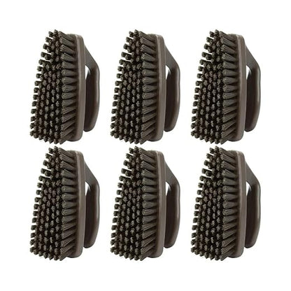 SPARTA Scrub Brush with Iron Shaped Handle and Stiff Bristles, Heavy Duty Scrubber Brush for Kitchen, Bathroom, Shower, Tile, Sink, Carpet and Bakepans, Heavy Duty, 6 Inches, Brown, (Pack of 6)