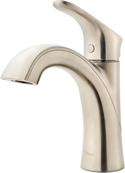 Pfister Weller Bathroom Sink Faucet, Single Handle, Single Hole or 3-Hole, Brushed Nickel Finish, LG42WR0K