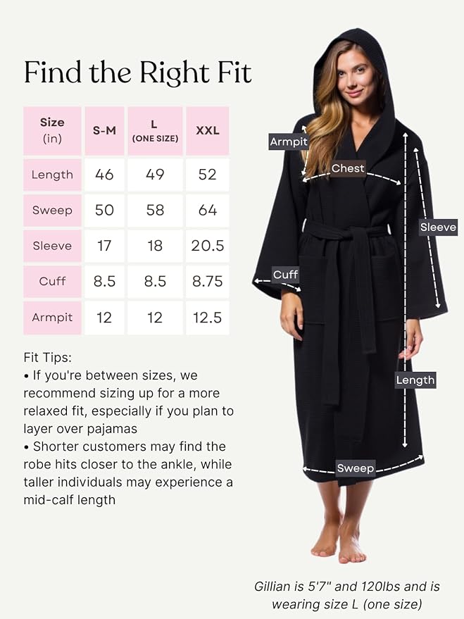Turquaz Womens Lightweight Waffle Kimono Bathrobe for Men - Soft Quick-Dry Spa & Summer Towel Robe, Cotton Blend
