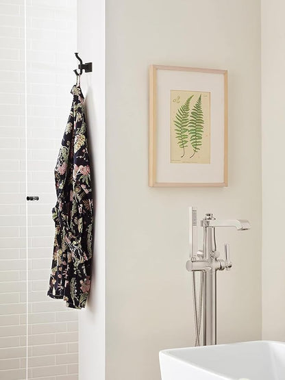Amerock BH36020ORB | Oil Rubbed Bronze Single Robe Hook | 4-1/4 in. (108 mm) Length Towel Holder | Mulholland | Towel Hook for Bathroom | Bathroom Hardware | Bath Accessories