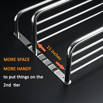 LUANT 30 Inch Bathroom Shelf 3-Tier Wall Mounting Rack with Towel Bars, Extra Long