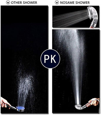 Nosame® Shower Head with Hose, Filter Filtration High Pressure Water Saving 3 Mode Function Spray Handheld Showerheads for Dry Skin & Hair | Filter Filtration High Pressure Water Saving 3 Mode Function Spray Handheld Showerheads with Hose Holder for Dr...