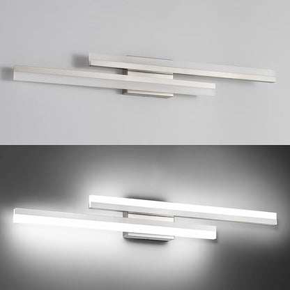 PRESDE 32 Inch LED Bathroom Vanity Light Bar, Modern Brushed Nickel Wall Lighting Fixture Over Mirror 3CCT