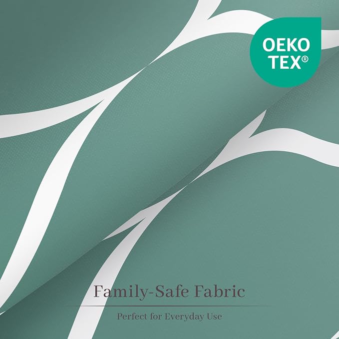 Gelbchu Geometric Shower Curtain for Bathroom, Ombre Teal, 72x72 Inch | with Hooks, Premium Polyester, Quick Dry, Water Repellent, Machine Washable, Rustproof Grommets, Modern Minimalist