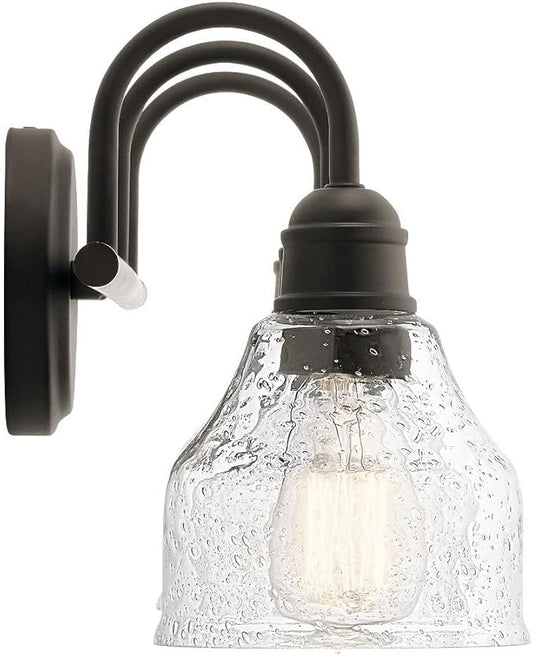 Kichler Lighting 45973NBR Avery - 3 Light Bath Vanity Approved for Damp Locations - with Vintage Industrial Inspirations - 9.25 inches Tall by 24 inches Wide, Finish Color: Natural Brass