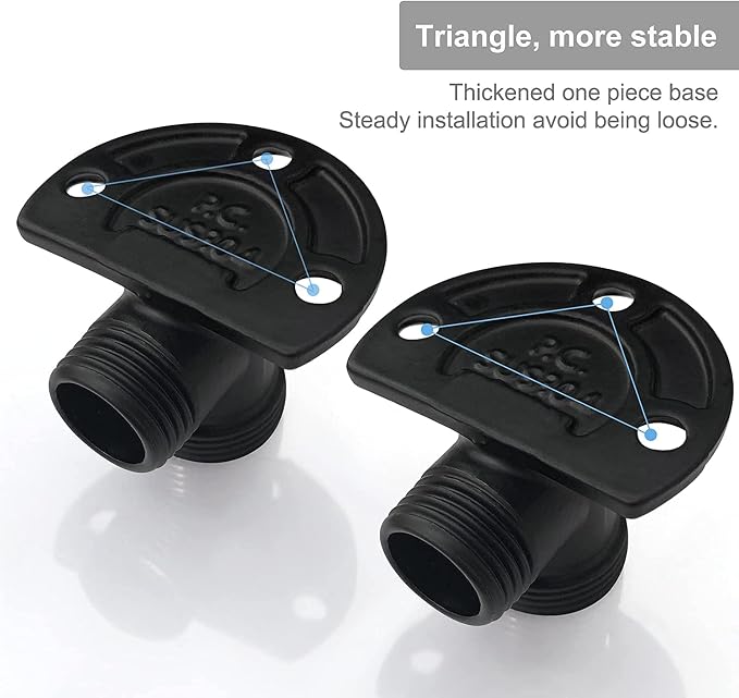 Installation Kit Surface Mount NPT 1/2 Male by G 3/4 Male Matte Black | for Outdoor Exposed Wall Mount Bathroom Faucet Outdoor Shower System Thermostatic Bar Mixer Valve Convert in-Wall