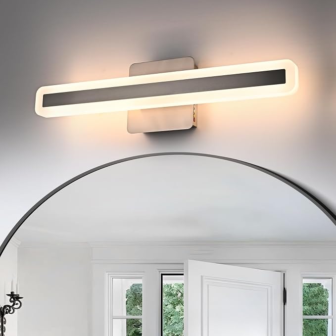 Modern Bathroom Vanity Light Fixtures 15.7 Inch, 20W Brushed Nickel LED Vanity Lights Over Mirror, 5CCT Dimmable LED Wall Sconces Light Linear Bar Bath Lights for Bathroom Cabinets Bedroom