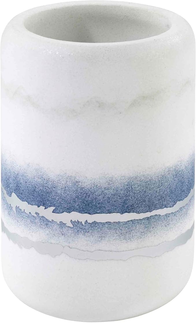 Avanti Linens - Tumbler, Resin Countertop Accessories, Marble Inspired Bathroom Essentials (Murano Collection)