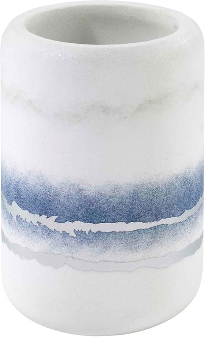 Avanti Linens - Tumbler, Resin Countertop Accessories, Marble Inspired Bathroom Essentials (Murano Collection)
