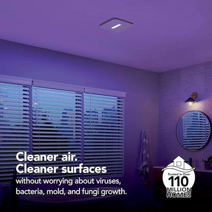 Broan-NuTone AR110LKVV SurfaceShield Vital Vio Powered Exhaust Vent LED White Light & Violet Light, 110 CFM, White