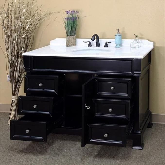 205060-S-ES 60-Inch Single Sink Vanity, Wood, Espresso