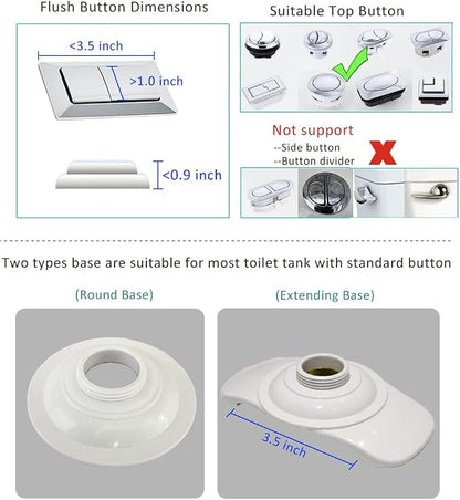 Touchless Toilet Flusher,Infrared Sensor Automatic Toilet Flusher With Two Flush Modes Design, USB Rechargeable for Home and Public Use(White) (Add Separation Sensor Head)