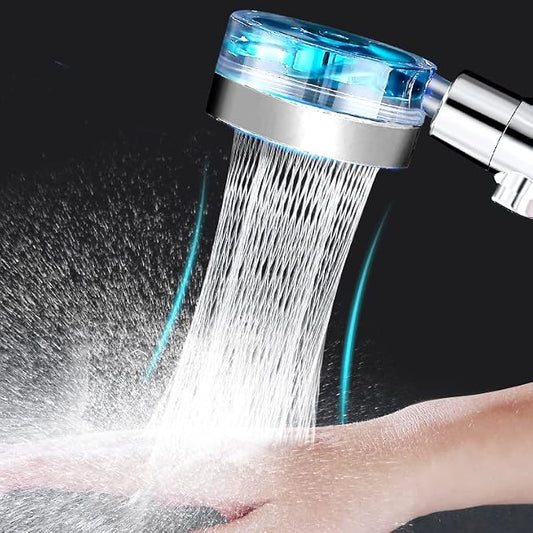 Upgraded High Pressure Vortex Propeller Handheld Shower Head Kit with Spare Accessories, 3 Spray Panels for Multiple Shower Modes