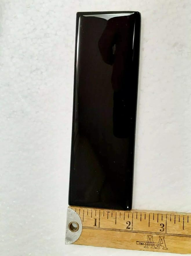 Black 2x6 in Ceramic Tile Bullnose Trim Edge 2 x 6 inch American Olean Box 10 Piece