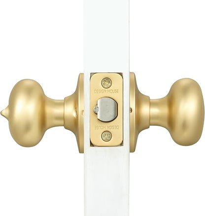 Design House 726927 Cambridge Entry Door Knob Satin Gold