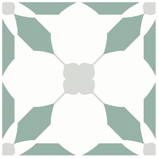 MORCART 40PCS 7.87" x 7.87" Peel and Stick Floor Tile, Aqua Blue | DIY Vinyl Flooring Self-Adhesive Removable and Waterproof Tile Sticker for Bathroom, Kitchen, Wall, Bedroom, Stairs