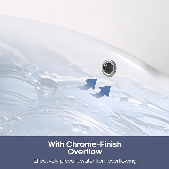 NUESTRA VIDA 23×15.2×7.7 inch Bathroom Vessel Sink, Modern Egg Shape Vanity Sink Above Counter Art Basin with Overflow, Oval Vessel Sink Bowl for Vanity Surface Mounted, Glossy White