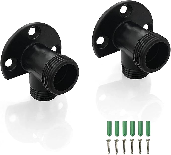 Installation Kit Surface Mount NPT 1/2 Male by G 3/4 Male Matte Black | for Outdoor Exposed Wall Mount Bathroom Faucet Outdoor Shower System Thermostatic Bar Mixer Valve Convert in-Wall