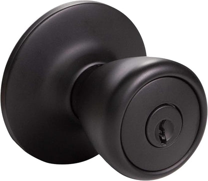 Design House 779272 Tulip Keyed Entry Door Knob Matte Black