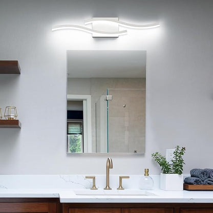 PRESDE 24" LED Bathroom Vanity Light, Modern Brushed Nickel Wall Bar Fixture Over Mirror Dimmable