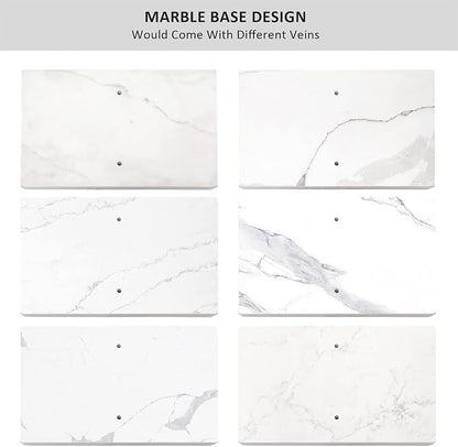 40 Inch Standing Towel Rack Double-T Shape Tall Bath Towel Sheet Holder with Marble Design Base for Bathroom Floor Next to Tub or Shower 2 Tier Towel Holder Stand Stainless Steel Brushed Nickel