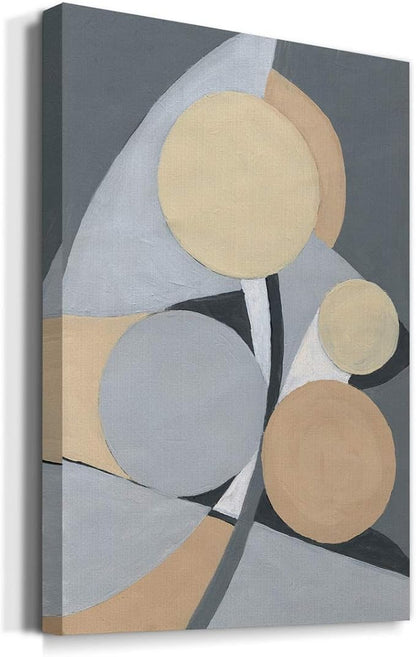 Renditions Gallery Canvas Wall Art Modern Paintings & Prints Decorations Grey Brown Rug Abstrac Canvas Wall Hanging Artwork Picture for Bedroom Living Room Office Kitchen - 8"x12" LT02