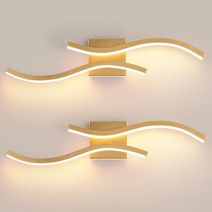 2 Packs Gold Bathroom Vanity Light Fixture,24in 5CCT Dimmable Modern Led Bathroom Light Fixtures Over Mirror, 26W LED Vanity Lighting Bar for Bathrooms (Gold,2 Packs, 24inch)