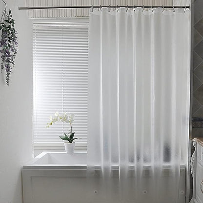 AooHome Extra Long Shower Curtain Liner, Clear Eva Frosted Shower Curtain with 5 Bottom Magnets, Semi Transparent, 72 x 86 Inch