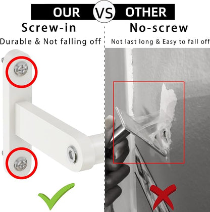 KLJKPA Towel Bar for Bathroom, 24 Inch Wall Mounted Towel Rack, White | Heavy Duty Single Towel Rod, Space-Saving Hand Towel Holder, Toilet Kitchen Towel Storage, Rustproof, Stainless Steel