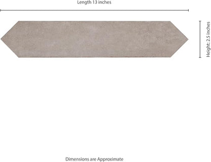 MSI Renzo Sterling 2.5 x 13 Glossy Ceramic Picket Wall Tile for Bathroom, Kitchen & Shower