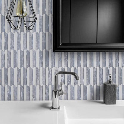 DICOFUN 10-Sheet Grey & White Peel and Stick Backsplash for Kitchen, PVC Stick on Backsplash Wall Tiles