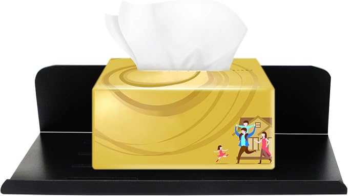 SinLoon 7.8 Inch Small Shelf in Flat Satin Aluminum Bathroom Shelf Wall Mount for Small Speaker Smartphone, Tablet, Toiletries Black 2 Pack