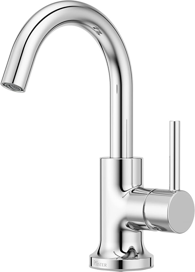 Pfister Zeelan Bathroom Sink Faucet, Single Control, 1-Handle, Single Hole, NSF Certified, Polished Chrome Finish, LF042ZLC